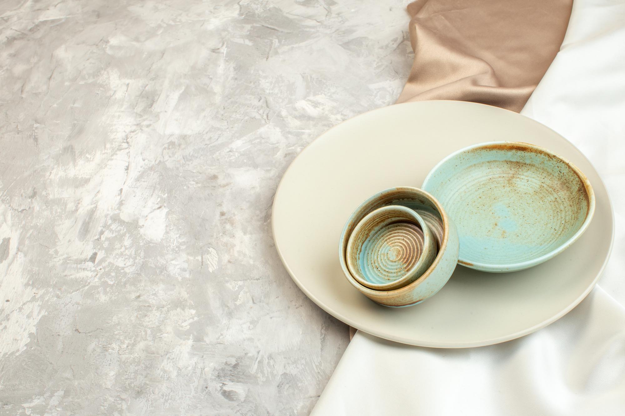 Table setting with artisanal ceramics